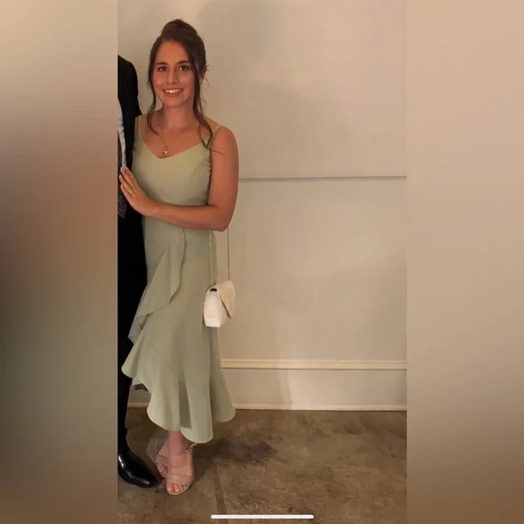 Light Green Cocktail/Bridesmaids Dress - Picture 2 of 3